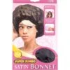 Qfitt - Satin Bonnet #123-Black -Fashion Wig Store 123black obw