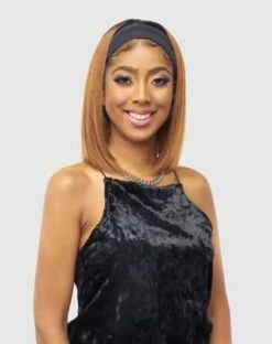 BH Three 100 Human Hair Headband Lace Front Wig By EasyBand - Vanessa