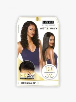 Bohemain 12 Unprocessed Virgin Human Hair 12A Wet N Wavy HD Lace Front Wig Sensationnel -Fashion Wig Store bohemain 12 unprocessed virgin human lace front wig sensationnel 1