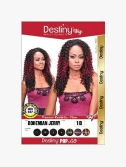 Bohemian Jerry Curl Destiny Pop And Go Premium Realistic Fiber Full Wig - Beauty Element 7 Bohemian Jerry Curl Destiny Pop And Go Premium Realistic Fiber Full Wig - Beauty Element -Fashion Wig Store bohemian jerry 1 onebeautyworld.2