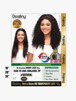 Bonjuor 16 Inch Virgin Remi HH Brazilian Wet And Wavy Lace Wig - Beauty Elements -Fashion Wig Store bonjour ww pack onebeautyworld