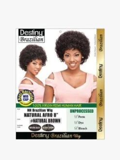 Afro 8 Inch Virgin Remi HH Brazilian Full Wig - Beauty Elements -Fashion Wig Store brazilian afro 8 pack onebeautyworld