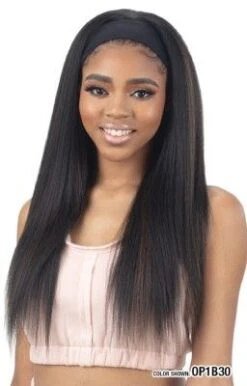 Brooklyn Headband Full Cap Wig - Model Model