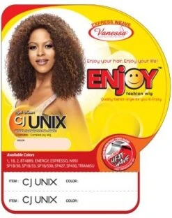CJ Unix Synthetic Hair Full Wig By Enjoy - Vanessa -Fashion Wig Store cj unix synthetic hair full wig enjoy vanessa onebeautyworld3