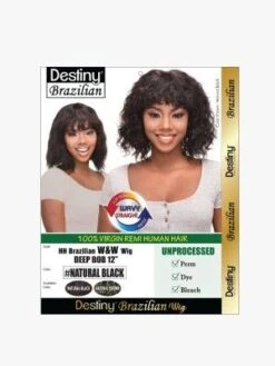 Deep Bob 12 Inch Virgin Remi HH Brazilian Wet And Wavy Lace Wig - Beauty Elements -Fashion Wig Store deep bob 12 ww pack onebeautyworld 1