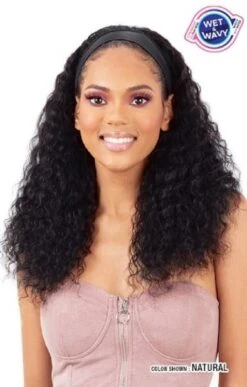 Deep Curl 22 Inch By Mayde Beauty Wet & Wavy 100% Human Hair Headband Wig