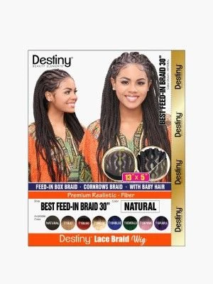 Best Feed In Braid 30 Inch Destiny Premium Realistic 13x5 Lace Braid Wig - Beauty Elements 5 Best Feed In Braid 30 Inch Destiny Premium Realistic 13x5 Lace Braid Wig - Beauty Elements - Image 3