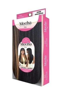 Divine Mocha 100 Human Hair Blend Wig By Mayde Beauty -Fashion Wig Store divine mocha 100 human hair blend wig by mayde beauty.1