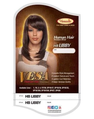 HB Liby Premium Human Hair Blend Full Wig By Vesa - Vanessa 5 HB Liby Premium Human Hair Blend Full Wig By Vesa - Vanessa - Image 3