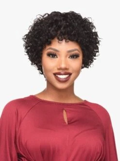 HH Bohemian 8 Inch 100 Remi Human Hair Destiny Green Full Wig - Beauty Elements