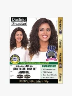 Body 18 Inch Virgin Remi HH Brazilian HD Lace Wig - Beauty Elements -Fashion Wig Store hh lace wig ear to ear body 18 pack onebeautyworld