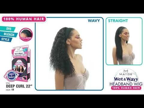Deep Curl 22 Inch By Mayde Beauty Wet & Wavy 100% Human Hair Headband Wig 5 Deep Curl 22 Inch By Mayde Beauty Wet & Wavy 100% Human Hair Headband Wig - Image 3