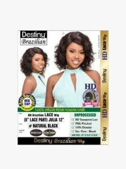 Julia 12 Inch Virgin Remi HH Brazilian Lace Wig - Beauty Elements -Fashion Wig Store julia 12 pack onebeautyworld
