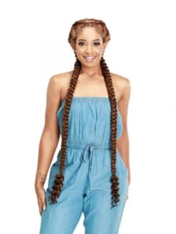 LF-DD EXL LEMONA EXTRA LONG BRAIDED TWIN TAIL Swiss Lace Front Wig - Zury Sis