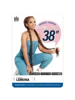 LF-DD EXL LEMONA EXTRA LONG BRAIDED TWIN TAIL Swiss Lace Front Wig - Zury Sis -Fashion Wig Store lf dd exl lemona twin tail pony lace front wig zury sis onebeautyworld 3