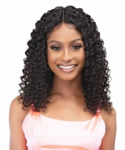 Luscious Wet N Wavy Lace Deep Wig 100% Natural Virgin Remi Human Hair By Janet Collection -Fashion Wig Store luscious deep loose wig janet collection wavy