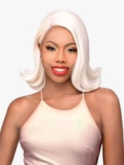 Marilyn 15 Inch Premium Realistic Fiber HD Transparent Green Lace Front Wig - Beauty Elements