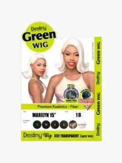 Marilyn 15 Inch Premium Realistic Fiber HD Transparent Green Lace Front Wig - Beauty Elements -Fashion Wig Store marilyn 15 premium realistic fiber lace front wig obw.jpg.1