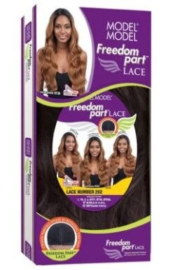 NUMBER 202 Synthetic Freedom Lace Part Wig Model Model -Fashion Wig Store model model synthetic freedom part lace wig number 202 obw2