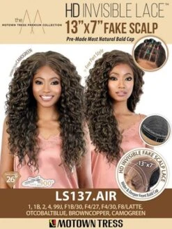 Motown Tress Premium Synthetic 13x7 HD Invisible Fake Scalp Lace Wig - LS137.AIR -Fashion Wig Store mototown one beauty world