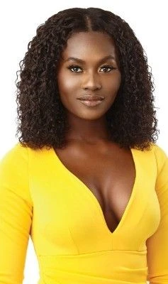 HH- Malaysian Curly 14" By Outre My Tresses Human Hair U Part Leave Out Wig