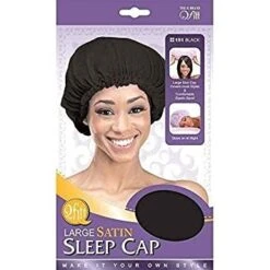 Qfitt - Satin Sleep Cap #151-Black