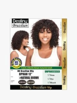 Oprah 12 Inch Virgin Remi HH Brazilian Full Wig - Beauty Elements -Fashion Wig Store oprah 12 virgin remi hh brazilian full wig beauty elements onebeautyworld 2