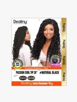 Passion Curl Tip 26 Inch Premium Realistic Fiber Custom Lace Front Wig - Beauty Elements -Fashion Wig Store passion curl tip 26 onebeautyworld 2