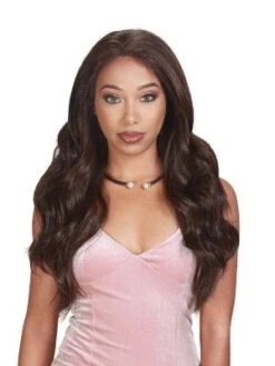 PM-Full Lace Satin Human Hair Blend Lace Wig By Zury Sis