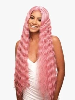 RoseDeep 31 Inch Premium Realistic Fiber HD Transparent Green Lace Front Wig - Beauty Elements