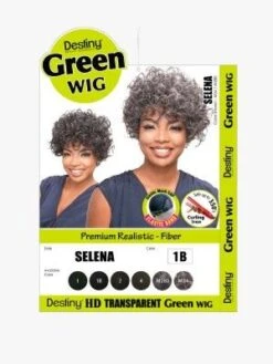 Selena Destiny Premium Realistic Fiber HD Transparent Green Full Wig - Beauty Elements -Fashion Wig Store selena destiny lace front wig obw.jpg.1