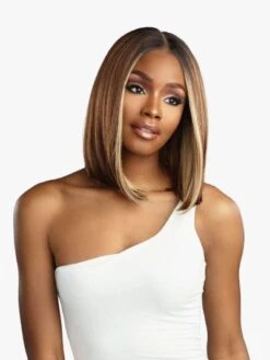 Bob 12" Butta Lace Whatlace Sensationnel Human Hair Blend Lace Front Wig