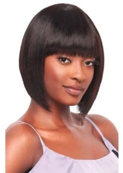 HH-Straight Bob 10"- Wet And Wavy Purple Label 100% Unprocessed Human Hair Full Cap Wig - Outre Mytresses