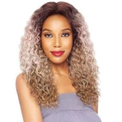 T5HB Morga Human Hair Blend Swissilk Lace Front Wig By Vanessa